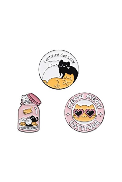 Choice TUTZ391 3 قطع إبداعية مخصصة، حروف مخصصة، قطط حيوانات، دبابيس كرتونية م...