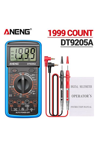 ANENG DT9205A-12 blue ANENG DT9205A-12 1999 Counts Digital Multimeter AC/DC Voltage Current Tester Electri