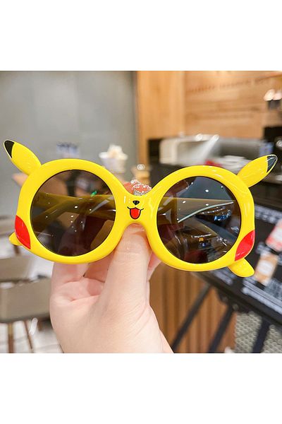 Choice Yellow Anime Pokemon Pikachu Sunglasses Cartoon Figrues Glasses Adult Mini Sunglasses Cute Decoratio