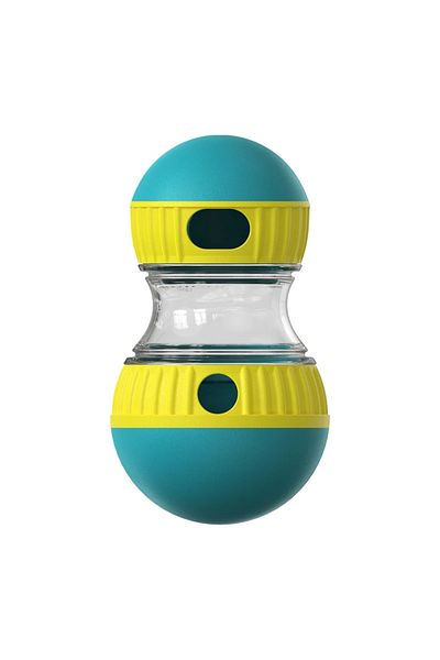Choice Turquoise Dog Toys Increase Intelligence Elliptical Track Rolling Ball Leaky Food Develop Good Habit