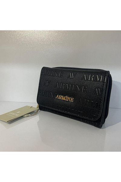 Armine Black Laser Cut Wallet - Arc1101