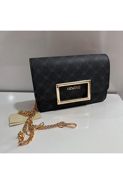 Armine Black Dotted Bag - Ar3801 Model