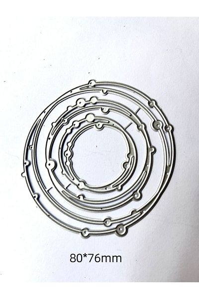 lxxwtz 3d Spotty Line Circle Metal Stencil Mold Cutting Dies Decoration Scrapbook Die Cuts Album Paper C...