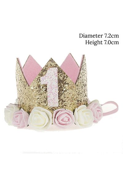 Choice Style B Baby Birthday Party Hat Crown 1 2 3 Year Baby Girl Princess Crown Headband Baby Shower First