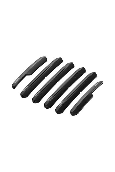Baseus Black 6pcs Car Door Protector For Tesla Model 3/y Mirror Protector Bumper Sticker Vehicle Ant