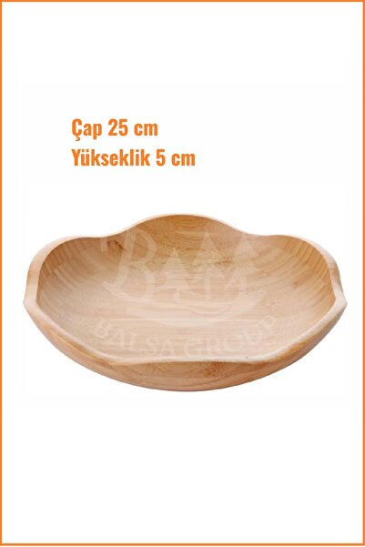 EZMK EV GEREÇLERİ Dekoratif Bambu Servis Tabak, Servis Tabağı, Salata Tabağı,...