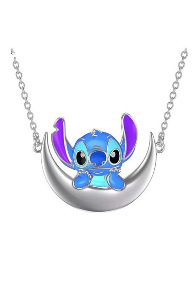 Choice 2 Kawaii Metal Lilo Stitch Necklace Chain Pendant Accessories Girls Lovers Xmas Gift