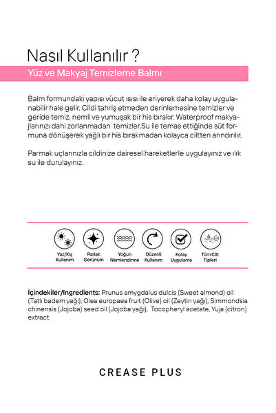 Crease Plus Yuja Makyaj Ve Yüz Temizleme Balmı 50 gr