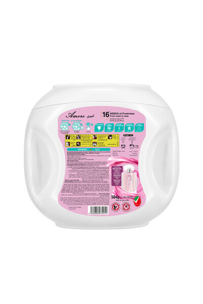 ArFum PODS, 5-in-1 Laundry Detergent Capsules,16 Weeks Fragrance,Pack of 3 X 42 (126 Capsules) Amore