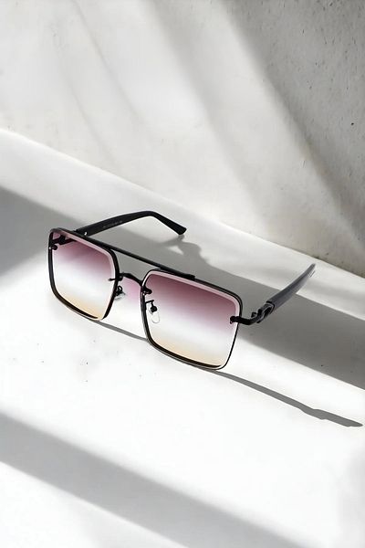 MACERATİ High Quality Titanium Purple Gradient Unisex Sunglasses