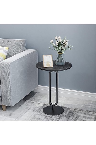Generic Modern Round Marble Wood Side Tables and Bedside Tables