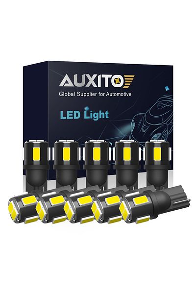 Choice 6000K أبيض T10 AUXITO 10 قطع T10 LED W5W 194 168 LED أضواء جانبية داخلية للسيارة 12 فولت لمبة فائقة السطوع