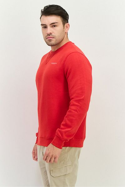 Crosshatch Men 2 Pieces Crew Neck Brand Logo Long Sleeve Sweatshirts, Red