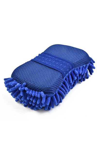 South Moon 1 Pc Blue Microfiber Chenille Car Wash Sponge Care Washing Brush Pad Cleaning Tool Auto Washing T...