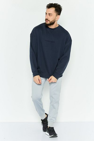 Puma x Select Men Sportswear Fit Embroidered Long Sleeve Outdoor Sweatshirt, Navy