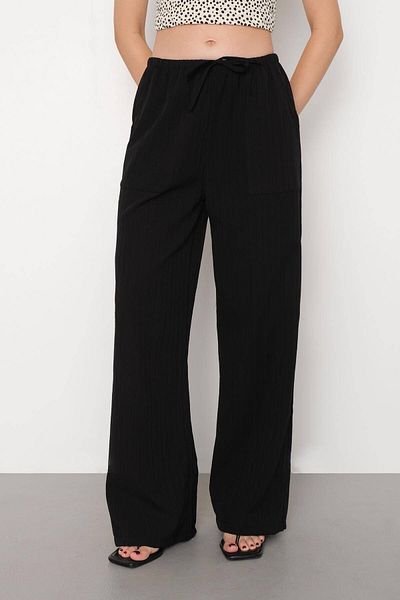 Addax Lace-up Wide Leg Trousers - Pn10143-u1