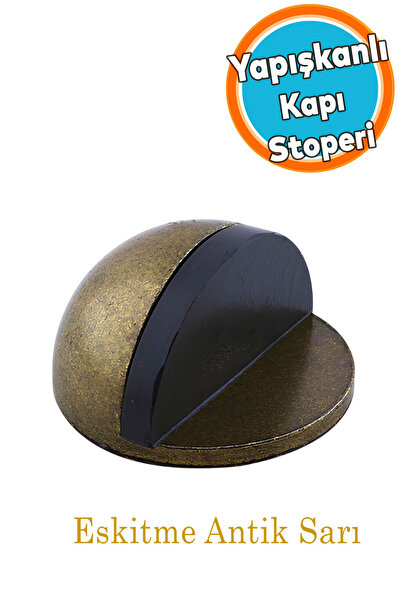 NZB سدادة باب عتيقة باللون الأصفر - سدادة وحامل بمقبض معدني