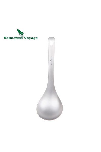 Choice Ti1038T Boundless Voyage Titanium Spoon Tableware Porridge Stew Sauce Deep-bowled Ladle Scoop Cookin