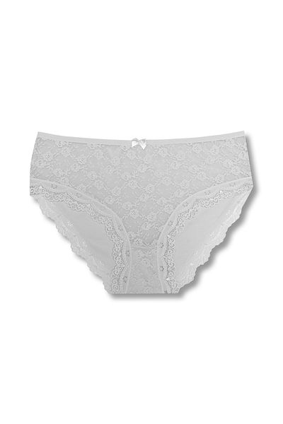 HNX 8 Pack Cotton Lace Front High Waist Plus Size Women's Panties