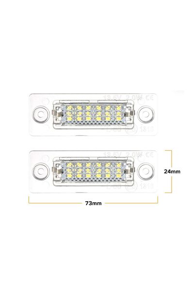 Choice مصباح لوحة أرقام السيارة LED باللون الأبيض مكون من قطعتين لسيارة فولكس فاجن باسات B5.5 B6 ترانسبورتر T5 جيتا Mk5 توران MK1