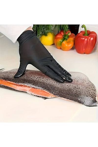Choice 100pcs black M 100PCS, Disposable Durable Cleaning Gloves, Suitable For Kitchen Cleaning, Tattooing,