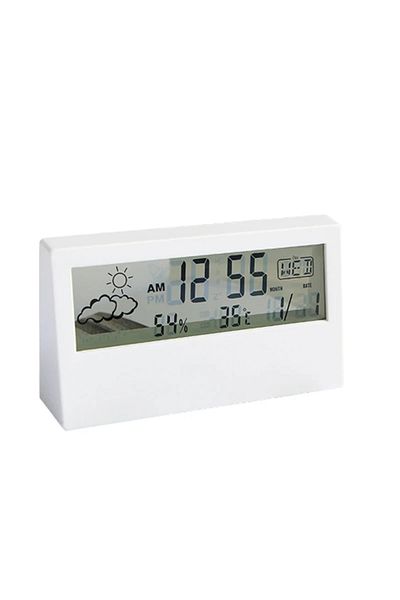 Choice White LED Thermometer Thermo-Hygrometer Multifunction Electronic Temperature Humidity Meter Weather
