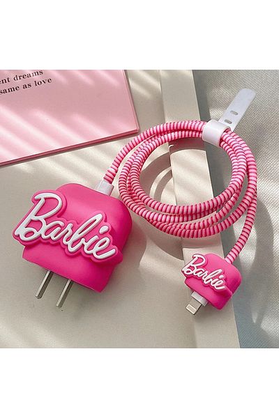Choice Barbie Pink Barbie Cute Data Cable Protective Cover For Iphone 20w Girl Heart Kawaii Anime Fashion C