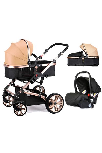 TEKNUM Teknum 3In1 Pram Stroller + Infant Car Seat - Khaki