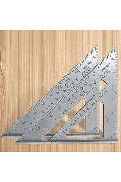Choice Silver 7 "Aluminum Alloy Triangle Ruler Precise Thickened Angle Ruler Aluminum Alloy Woodworking Mea