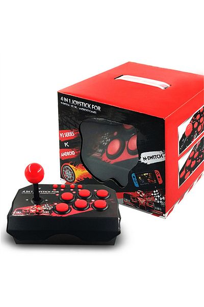 Choice NS002 4 in 1 Retro Arcade Station Fighting Stick Game Joystick Controller USB Wired Rocker for PS3/S