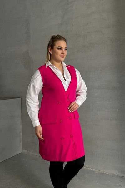 Stil Diva Plus Size Zero Sleeve Button Front Pocket Look Cardigan 300861
