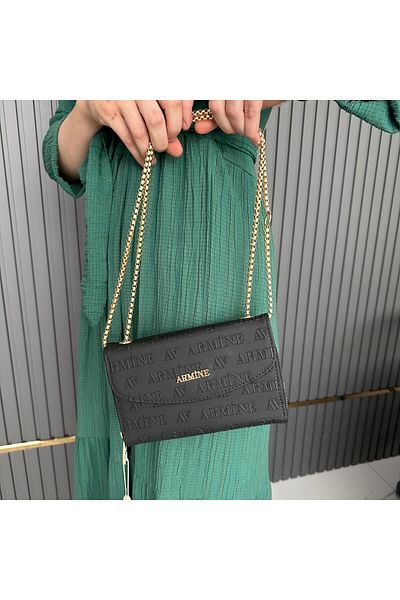 Armine Black Laser Cut Bag ARC1408