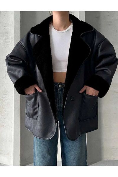 MEECY Übergroße Jacke