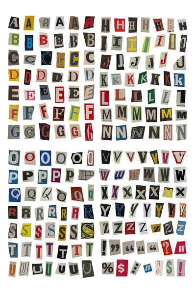 Choice C 4sheets 1bag Korea Ins English Alphabet Number Symbol Label Sticker DIY Scrapbooking Journal Base
