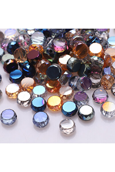 Choice 70 قطعة من خرزات الكريستال المسطحة الدائرية المصنوعة يدويًا لصنع المجو...
