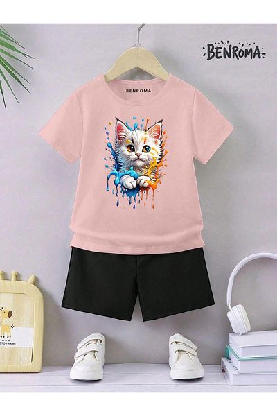 BENROMA Unisex Kids Shorts Set - Character Printed