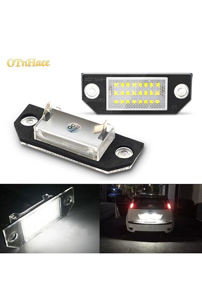 Choice 6000k أبيض قطعتان من مصابيح لوحة أرقام فورد LED فورد فوكس Mk2 فورد فوكس C-max لوحة أرقام LED L