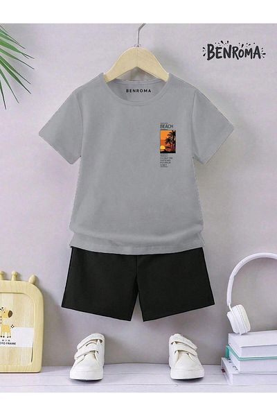 BENROMA Unisex Kids Shorts Set - Character Printed