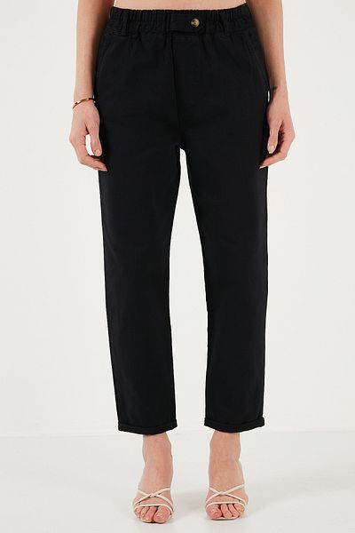 Lela Cotton Standard Fit High Waist Straight Leg Pants Pants 668Yp4924