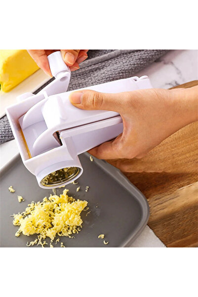 Choice مبشرة جبن دوارة يدوية بيضاء اللون، مبشرة جبن إبداعية متعددة الاستخداما...