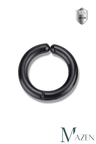 MAZEN Black Compression Non-Perforated Fake 316L Stainless Steel Unisex Earrings Cartilage Earrings Ear Cuff (1 Pcs)
