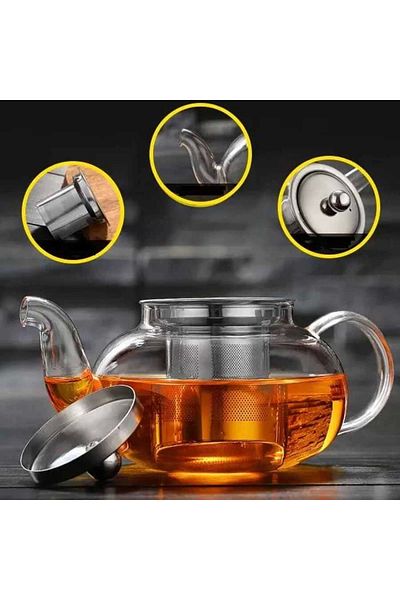 Epinox Steel Strainer Teapot 800 ml (Cd-800M)