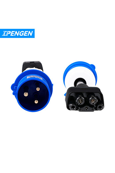 Choice محول IPENGEN ثلاثي الدبابيس CEE لسيارة Tesla موديل X S Y Gen 2 سلك تمديد شاحن EV...