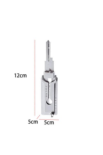 Choice Key Decoder 2-in-1 Stainless Steel Key Decoder Key Pick & Decoder Tool Precision Hook And Pickup Han