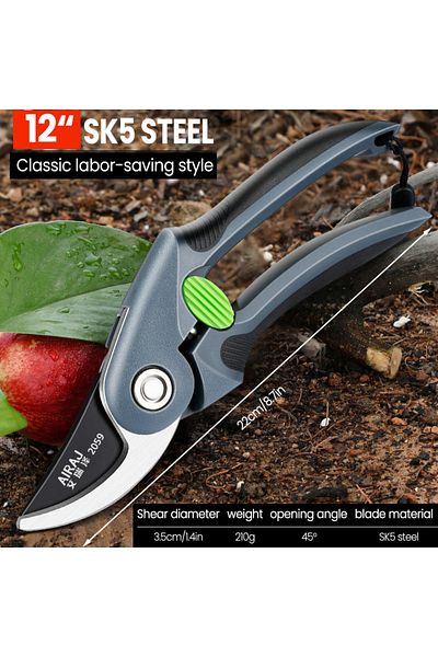 AIRAJ 2059 Plant Trim Garden Pruning Shears Horticulture Pruner Cut Shrub Garden Scissor Tool Branch