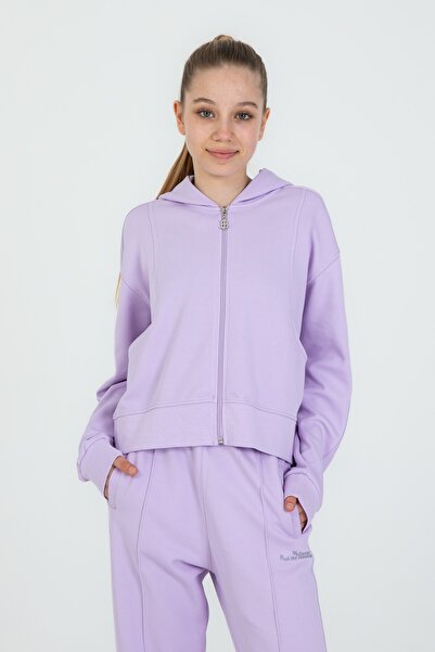 Black One Κοστούμι αθλητικής φόρμας για κορίτσια με κουκούλα με φερμουάρ και ρυθμιζόμενη μέση