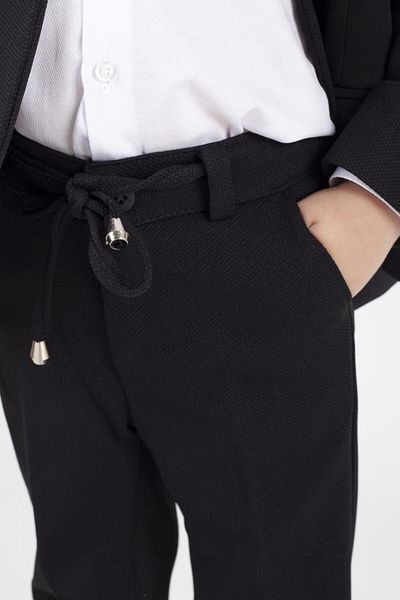 Magu Boys Classic Suit - Bow Tie, Black Slim Fit Special Occasion Combo