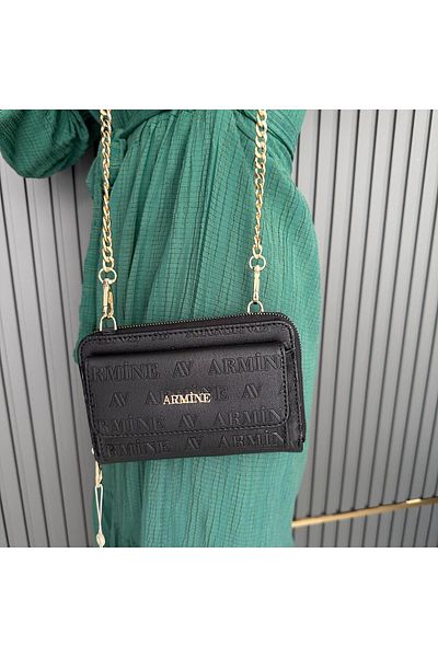 Armine Black Laser Cut Bag Ar32406