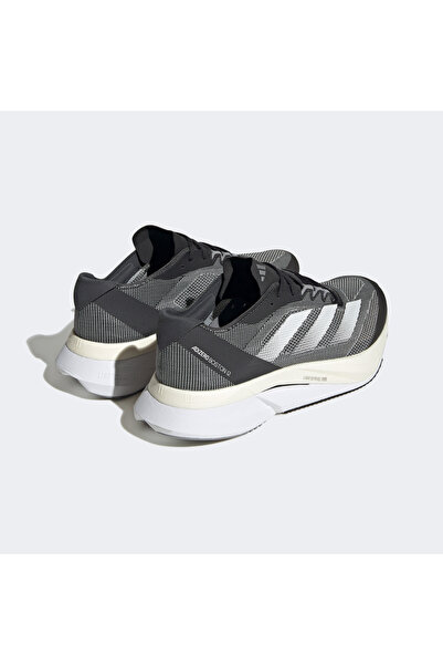 adidas Adizero Boston 12 Erkek Gri Koşu Ayakkabısı