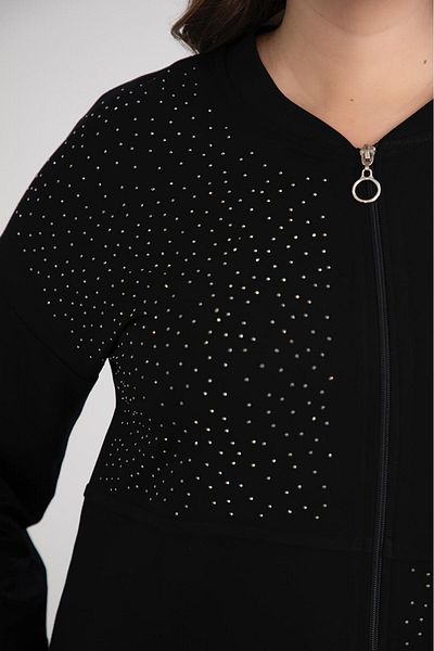Butik Ayseba Staple Stone Detailed Cardigan Jacket